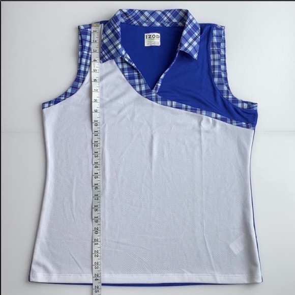 3/$20 Izod Plaid V-Neck Golf Tank Top - Picture 9 of 10